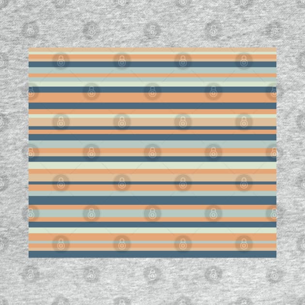 Stripped design in retro neutral pink and blue tones by F-for-Fab